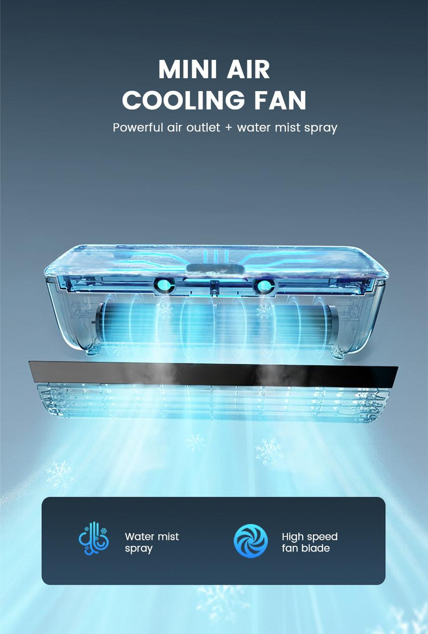 Edon E868T Wireless Portable Instant Chill Mist Cooling Fan