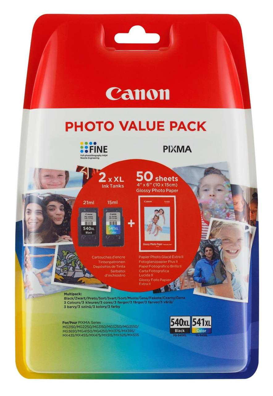 Canon Canon PG-540XL/CL-541XL 50x Photo Paper Value Pack ink