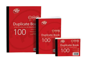 CW Office ValueX Dup Plain Book 105x130mm PK5, red and black stationery pack with 100 sheets of printed paper in a compact size