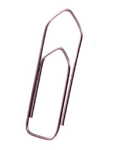 CW Office ValueX Paperclip Large NoTear 27mm PK1000, close-up of a large, durable paperclip with no-tear design in a metallic finish.