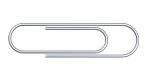 CW Office ValueX Paperclip Small Plain 22mm PK1000, a metallic paperclip on a white background.