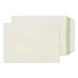 CW Office Enviro C5 Natural White SS 90gsm PK500, stack of two white recycled paper envelopes with green strip on the side. CW Office Enviro C5 Natural White SS 90gsm PK500, stack of two white recycled paper envelopes with green strip on the side.