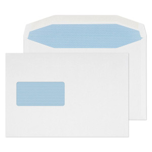 CW Office Everyday C5+ White Win Gum 90gsm PK500, white envelope with blue window and interior lining. CW Office Everyday C5+ White Win Gum 90gsm PK500, white envelope with blue window and interior lining.