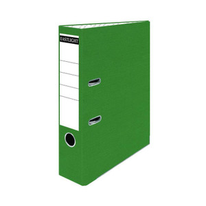 CW Office ValueX LAF A4 70mm POB GN, green A4 file binder with label area and metal rings for organization.