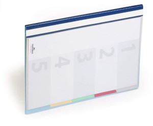 CW Office Durable DIVISOFLEX Organiser File Index, clear plastic organizer with numbered dividers and colorful tabs for document sorting.