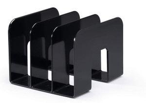 CW Office Durable Catalogue Stand TREND Black, black plastic document organizer for office use.
