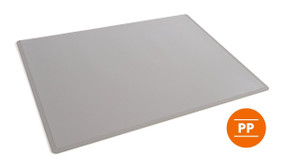 CW Office Durable Overlay Desk 53x40cm Mat Grey, grey desk overlay mat for office desks.