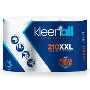 CW Office 3 ply white extra strong kitchen towel, 4 x 3 pack of large, durable, and highly absorbent kitchen towels for home, kitchen, garage, DIY, and garden use.