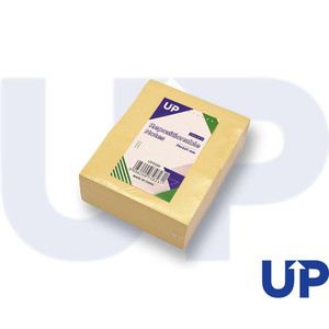CW Office UP Repositionable Notes 76x127mm Yellow 12 Pack, sticky notes in a yellow color for office use.