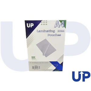CW Office UP Laminating Pouch A4 250 micron, package containing 100 laminating pouches for document sealing.