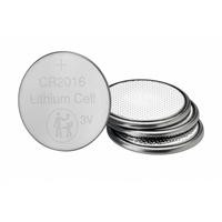 Various Verbatim (49531) CR2016 Battery Lithium 3V 4 Pack, image of four silver lithium coin batteries stacked