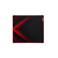 Various Marvo Scorpion G55 Blaze M Medium Size Non-Slip Microfibre Gaming Surface Mat (Black), close-up view of the black gaming mat with red accents and textured surface.