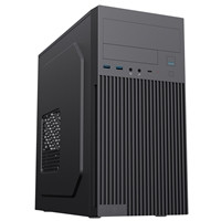 CiT Mentor Micro-ATX Office PC Case With USB Type C and 80mm Rear Black Fan Included