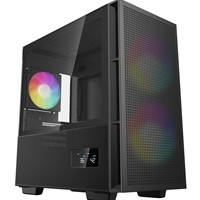DeepCool CH360 Digital Gaming Case Black Mid Tower with Tempered Glass Side Window Panel, Advanced Cooling, USB 3.0/USB-C Ports