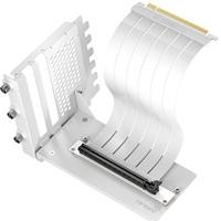 Various Antec RTX50 PCIe 5.0 Riser Cable with 90 degree Bracket Mount, white, designed for vertical mounting of graphics cards, with a flexible ribbon cable and bracket for easy installation.