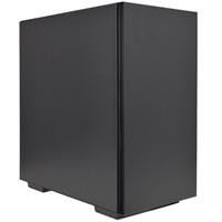 Various DeepCool MACUBE 110 Case, black micro tower computer case with solid side panel, compatible with Micro ATX and Mini-ITX motherboards, featuring 2 USB 3.0 ports for home and business use.