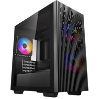 DeepCool MATREXX 40 3FS Case, Gaming, Black, Micro Tower, 1 x USB 3.0 / 1 x USB 2.0, Tempered Glass Side Window Panel