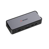Various Verbatim (32171) USB-C Pro Docking Station 15 Port CDS-15, black docking station with multiple ports for versatile connectivity.