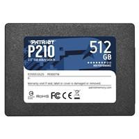 Various Patriot P210 512GB 2.5 Inch SSD, Sata 3 interface, high-speed storage device with read speed of 520MB/s and write speed of 430MB/s, 3-year warranty.