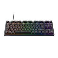 Various Tecware Phantom+ 80% TKL RGB Mechanical Gaming Keyboard with Wraith Brown Switches Black, showcasing a compact gaming keyboard with RGB backlit keys and a sleek black design.