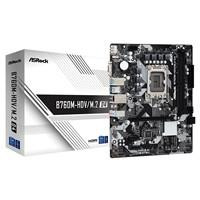 Various ASRock B760M-HDV/M.2 D4 Intel 1700 Socket Motherboard, micro-ATX form factor with 2 DDR4 RAM slots, 2 M.2 sockets, and GbE LAN port for enhanced connectivity.
