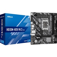 ASRock H610M-HDV/M.2 R2.0 Super Alloy Intel 1700 Socket Motherboard, Micro-ATX, 2x DDR4 Slots, 1x M.2 Socket, GbE LAN
