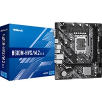 ASRock H610M-HVS/M.2 R2.0 Super Alloy Intel 1700 Socket Motherboard, Micro-ATX, 2x DDR4 Slots, 1x M.2 Socket, GbE LAN