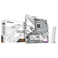 Gigabyte B850M AORUS ELITE WIFI6E ICE AMD AM5 Socket Motherboard, Micro-ATX, 4x DDR5 Slots, 2x M.2 Sockets, Fitted I/O Shield, 2.5GbE LAN