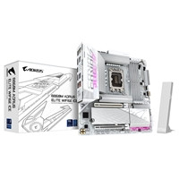 Gigabyte B860M AORUS ELITE WIFI6E ICE Intel 1851 Socket Motherboard, Micro-ATX, 4x DDR5 Slots, 3x M.2 Sockets, Fitted I/O Shield, 2.5GbE LAN