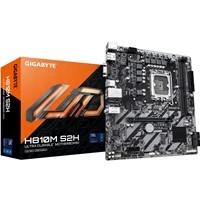 Various Gigabyte H810M S2H Intel 1851 Socket Motherboard, Micro-ATX form factor, featuring 2 DDR5 memory slots, 1 M.2 slot, GbE LAN, D-Sub, DisplayPort, and HDMI ports for versatile PC building.