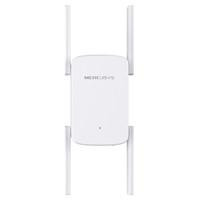 Various Mercusys ME50G AC1900 Wi-Fi Range Extender (UK Plug), front view of the compact white device with two antennas for improved Wi-Fi coverage.