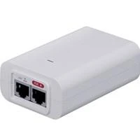 Various Ubiquiti POE-48-24W White 48V 24W PoE Power Injector, white rectangular power device with Ethernet ports for network powering solutions.