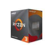 Various AMD Ryzen 3 4100 4 Core AM4 Processor, image of retail box with product specifications and branding.