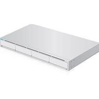 Various Ubiquiti UNVR UniFi Protect 4 Bay Network Video Recorder, white rectangular device with four drive bays on the front