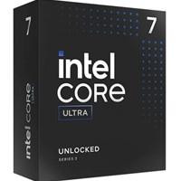 Various Intel Core Ultra 7 265KF 20 Core, 20 Threads, 3.9GHz up to 5.5GHz Arrow Lake Processor LGA 1851, 36MB Cache, 125W, 250W Maximum Turbo Power, product box featuring branding and specifications.