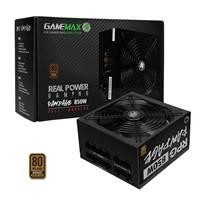 Various Gamemax RPG Rampage 850W Fully Modular 80 Plus Bronze PSU with 140mm FDB Fan, product image showing the power supply unit and its packaging.