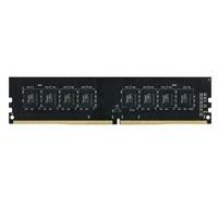Various Team ELITE 16GB No Heatsink DDR4 3200MHz DIMM System Memory, black memory module with no heatsink design and electrical contact points at the bottom