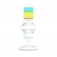 Various Marvo Scorpion MIC-07 Blast 60 USB RGB Noise Cancelling Wired Gaming Microphone in white, showcasing its colorful RGB lighting and compact design for high-quality gaming audio.