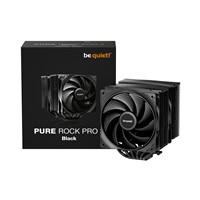 be quiet! Pure Rock Pro 3 CPU Cooler, Black, Universal Socket, 2 x Pure Wings Fans, 2000RPM, only 34.8dB(A) at maximum fan speed, 250W TDP