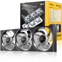 Antec Connect 120 ARGB Reverse 3-Pack 120mm PWM Fans with Daisy Chain Design and Vibration-Absorbing Pads
