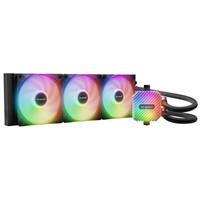 Various be quiet! Light Loop 360mm AIO Liquid Cooler, high-performance ARGB all-in-one water cooling system with triple Light Wings LX PWM fans and RGB lighting.