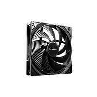 Various Be Quiet! PURE WINGS 3 140mm PWM High-Speed Case Fan, front view showing black fan with curved blades and rifle bearing for optimal cooling and quiet operation.