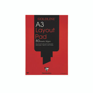 Goldline Layout Pad 50GSM 80 Sh A3