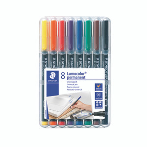 Lumocolour OHP Pen Perm 318 AST WLT8