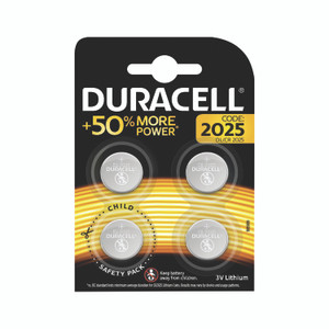 Duracell 2025 Lith Coin Battery PK4