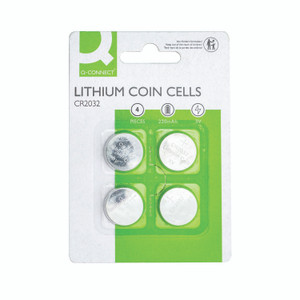 Q-Connect CR2032 Coin Batteries PK4
