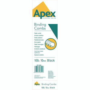Fellowes Apex BLK Comb 10MM PK100