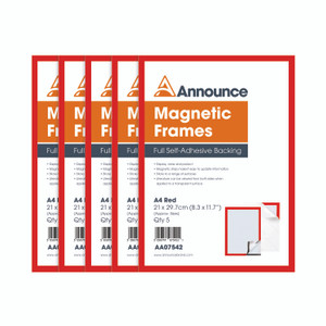 Announce Magnetic Frames A4 Red PK5