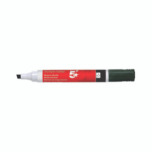 Drywipe Marker Chisel Tip BLK PK12