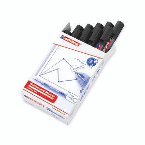 Edding 360 Drywipe Marker Black PK10